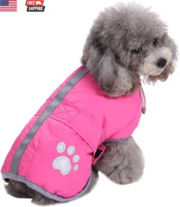 Cold Weather Dog Coats Loft Reversible Winter Fleece Dog Vest Waterproof Pet Jac - Picture 1 of 8