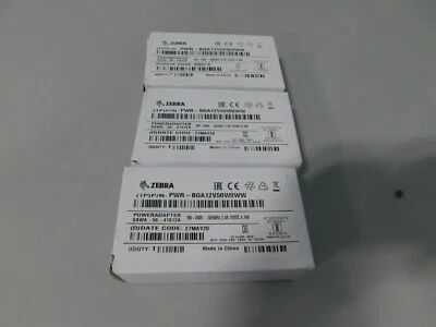 Lote de 3x NOVA CAIXA ABERTA Zebra Modelo SAWA-56-41612A P/N PWR-BGA12V50W0WW - Imagem 1 de 4