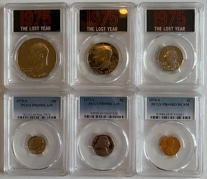 1975 S US 6 Coin Proof Set~PCGS PR69DCAM~$1, 50C, 25C, 10C, 5C, 1C~Free Shipping - Picture 1 of 14