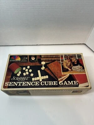 SCRABBLE SENTENCE CUBE GAME SELCHOW & WRIGHTER 1971 - Image 1 of 4