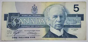 1986 Canada 5 Dollars Banknote - ANP Prefix, High Number - P# 95e - Picture 1 of 7