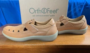 NEW in Box! Never Worn! Women OrthoFeet Leather Casual Walking Shoes Serene 11 M - Picture 1 of 5