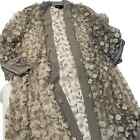 $140 R&M Richards Plus Size Sheer Floral Embroidered Soutache Mesh Jacket 20W