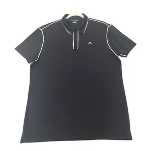 J Lindeberg Mens Blue White Trim Polo Regular Fit  Short Sleeve Shirt Size L - Picture 1 of 11