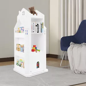 Kids Bookshelf, Castle Rotating Bookshelf , 360° Rotating Children's Bookshelf - Picture 1 of 18