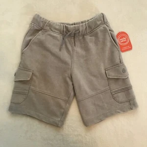 Wonder Nation Boys Elastic Waist Gray Terry Cargo Shorts Size XXL (18) Waist 34” - Picture 1 of 12