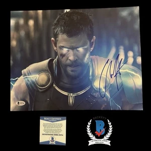 Foto firmata Chris Hemsworth 11x14 BAS Beckett COA autografo Thor Marvel - Foto 1 di 1