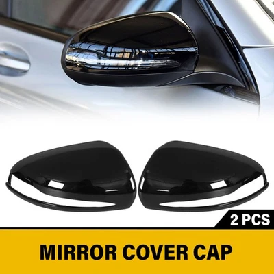 For Mercedes Benz W205 W213 W253 X253 Gloss Black Side Mirror Cover Cap Assembly - Imagem 1 de 4