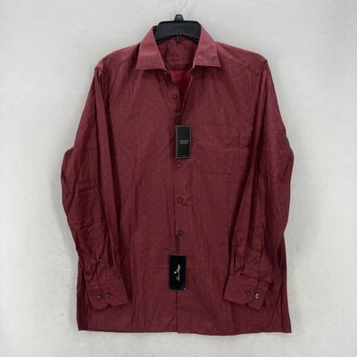 Louis Philippe Shirt Mens Large 42 Red Classic Fiesta Collection Cotton Party - Image 1 of 4