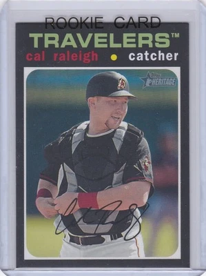 CAL RALEIGH ROOKIE CARD 2020 Topps Heritage Baseball RC Travelers Mariners HOT!! - Image 1 of 2