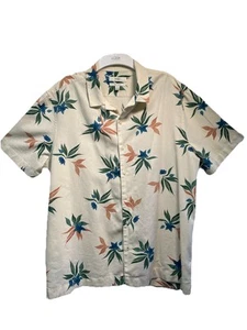 Camisa Hawaiana Floral Manga Corta Mezcla Lino M&S Talla XL - Imagen 1 de 13