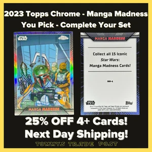 2023 Topps Chrome Star Wars Cards Insert Manga Madness - U Pick Complete Ur Set - Picture 1 of 13