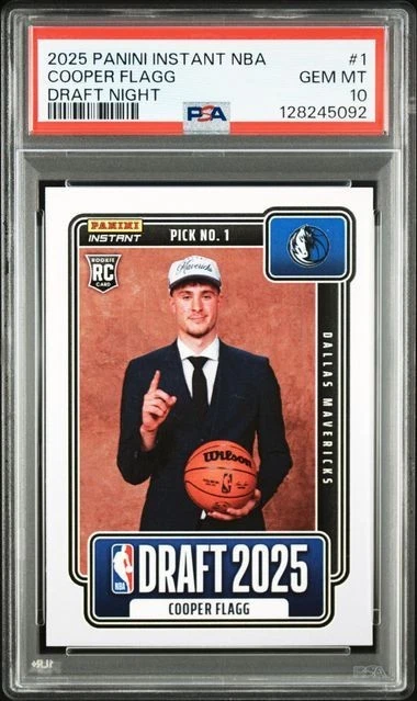 PSA10 2025 PANINI INSTANT NBA DRAFT NIGHT 1 COOPER FLAGG - image 1 of 2