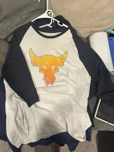 UNDER ARMOUR PROJECT ROCK 3/4 RAGLAN SHIRT 2XL WEISS/SCHWARZ - Bild 1 von 2