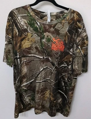 Kid Rock's Honky Tonk Woodland Camouflage T-Shirt Men's 2XL Blaze Orange Artwork - Image 1 of 4
