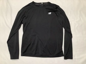 New Balance Shirt Mens Small Black Long Sleeve Running NB Dry Tech Performance - Picture 1 of 7