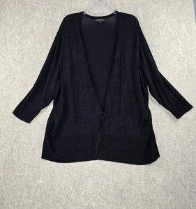 Lane Bryant Womens Open-Front Black Cardigan Sweater Size 26/28 Rayon Blend - Picture 1 of 8