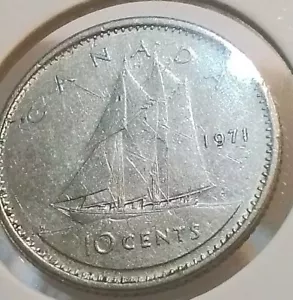 1971 10 Cents Canadian Ooi80 - Bild 1 von 3