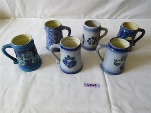 DDR Strehla Keramik 6 x Becher Trinkbecher Bierkrug Humpen Krug Shabby Chic °°° - Bild 1 von 1