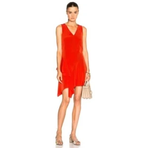 DEREK LAM 10 CROSBY Flamenco Asymmetrical Tank Dress $495 NWT 100% Silk Size 2 - Picture 1 of 10