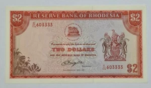 1979 Rhodesia 2 Dollars UNC【P-39b】@ 獅子尾号3 - Picture 1 of 5