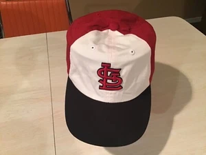 Vintage Fan Favorite St Louis Cardinals Strapback Hat/Cap Red & White Blue Bill - Picture 1 of 5