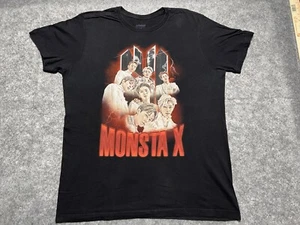 MONSTA X black Shirt Large K POP Boy Band Group Tour Concert rap t - Picture 1 of 9