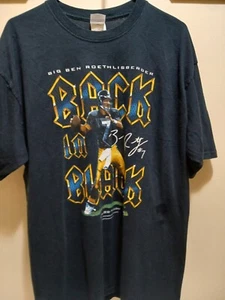 Ben Roethlisberger Back In Black  Steelers T Shirt XL - Picture 1 of 8