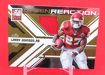 Larry Johnson Chain Reaction /299 Game Worn Relic 2009 Panini Donruss Elite - Image 1 of 2