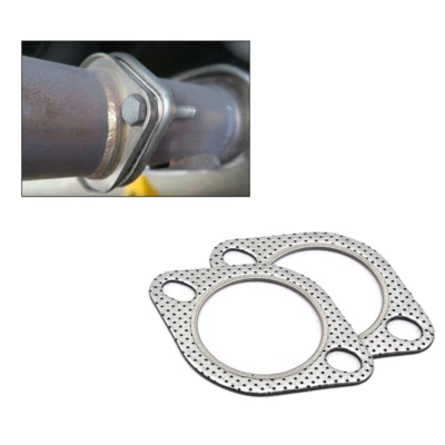 5PC Car 2 Bolt High Temp Exhaust Gasket Flange 2.5in Cylinder Head Gasket — 第 1/4 张图片
