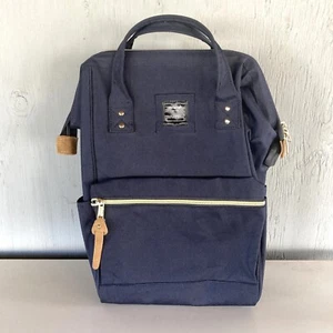 Himawari Canvas Blue Unisex Travel Backpack, Adult or Teen USB Port, Laptop Slot - Picture 1 of 10