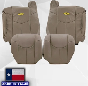 2002 For  Chevy Avalanche LEATHER New Front Replacement Seat Covers Tan 522 - Bild 1 von 11