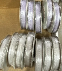 Lot Of 12 New 18’ - 1/4” Picot 100% Nylon Ribbon - Picture 1 of 5