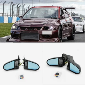 Repuesto de borde de espejo retrovisor lateral de fibra de carbono para Mitsubishi EVO 7 8 9 RHD - Imagen 1 de 13