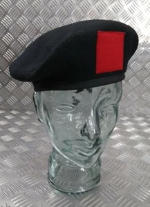 Genuino Militar Especulación Uniforme Vestido Boina Lana H&S Negro Rojo Parches - Imagen 1 de 6
