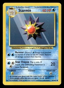 1999 Pokémon Base Set Unlimited STARMIE 64/102 LP - Picture 1 of 2