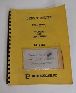 Operating and Service Manual for TOBIAS ASSOCIATES SF-RC1 / SF-RCX DENSITOMETER - Picture 1 of 6