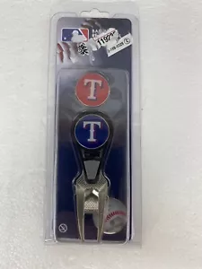 Licensed MLB Texas Rangers Golf Ball Mark Repair Tool & Ball Markers NEW - Picture 1 of 2