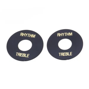 Musiclily Pro 2 piezas negro autoadhesivo interruptor de guitarra LP ritmo anillo agudos - Imagen 1 de 5