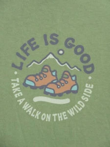 New LIFE IS GOOD WM L/S CRUSHER T -HIKING BOOTS.."TAKE A WALK ON THE WILD.." (L) - Picture 1 of 4