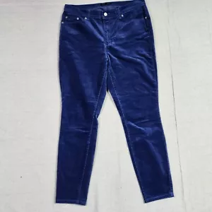 Banana Republic Pants Womens 31/12 Blue Corduroy Skinny Leg Flat Front 34x28 - Picture 1 of 14