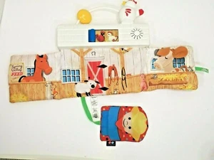 Fisher Price MY FIRST FARM Baby Cow moo sounds farmer red barn crinkle Crib toy - Picture 1 of 4