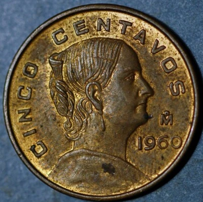 México ESTADOS UNIDOS MEXICANOS 5 centavos 1960 KM# 426 Foto 1 de 2