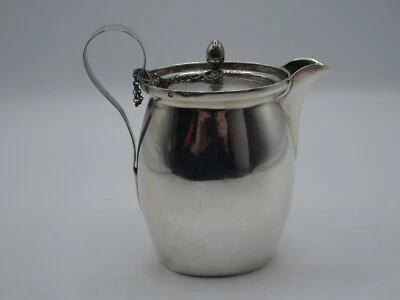 RARE CREMIER POT A LAIT EN ARGENT MASSIF EPOQUE 19 EME - Photo 1/4