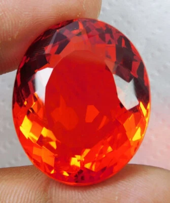 78.10 Ct. AAA+ Large Mexican Fire Opal Oval Cut Loose Gemstone for Birthday Gift - Image 1 of 4
