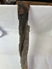 Wood Carving Of A Indian In Cottonwood Bark 19 1/2 Inches Long
