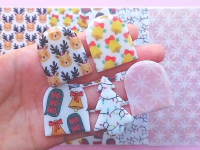 Christmas Xmas Polymer Clay Image Transfer Sheet Paper | Rudolph Bell Santa - image 1 of 4