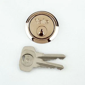 YALE Replacement Rim Cylinder Door Lock with 6 Keys for Yale Era Brass Finish - Picture 1 of 2