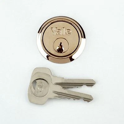 Yale Ersatzfelgenzylinder Türschloss mit 6 Schlüsseln für Yale Era Messingoberfläche