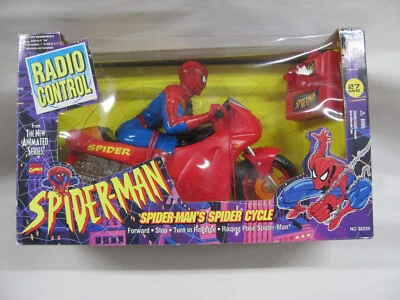Vintage SPIDERMAN SPIDER CYCLE RADIO CONTROLLED REMOTE Looks New   #134 - Image 1 of 4